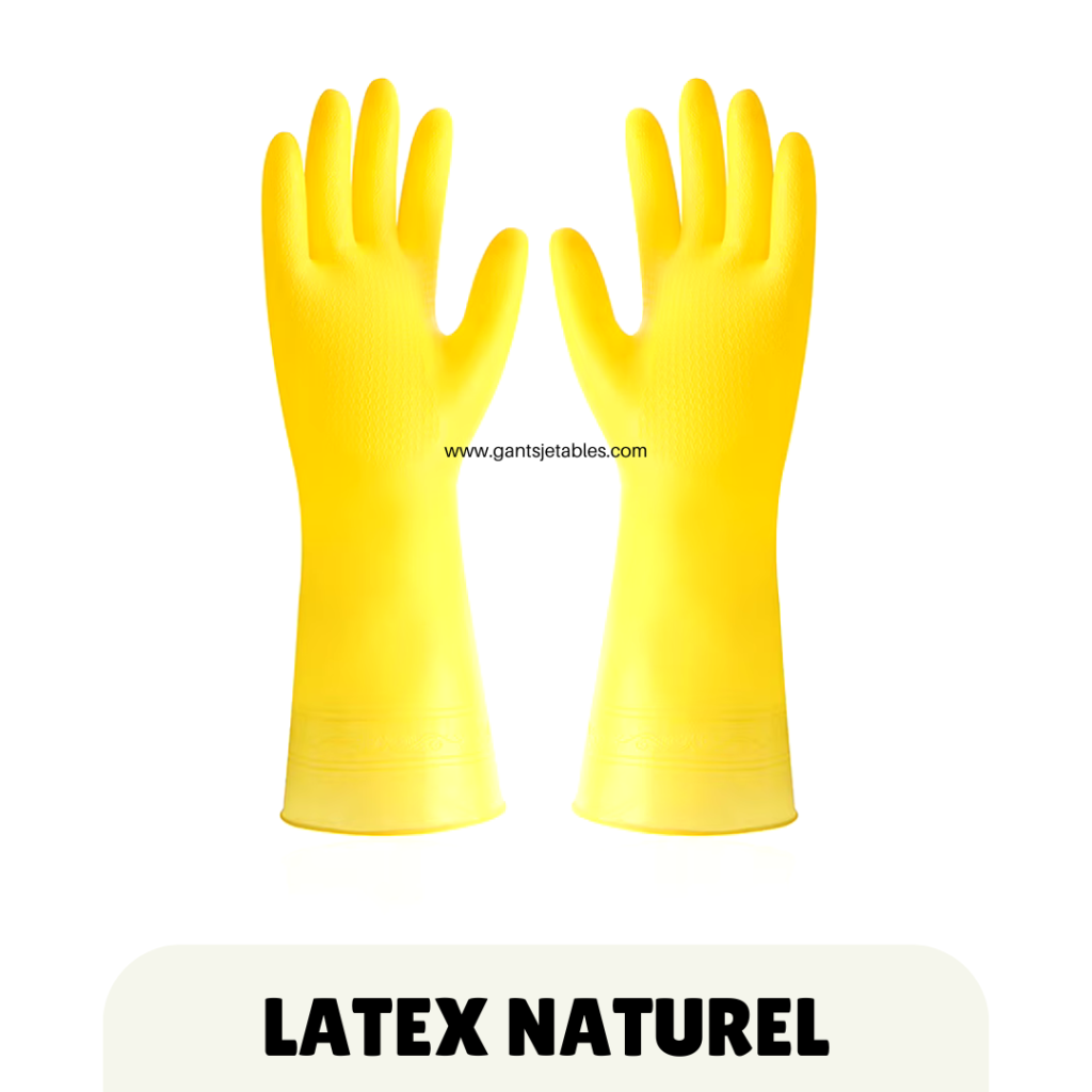 Gants de Ménage Réutilisables en Latex Imperméables et Durables pour Nettoyage et Vaisselle