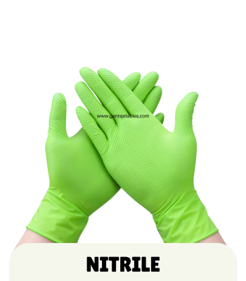 Gants en Nitrile Jetables Sans Poudre - Protection et Confort Professionnels en vert