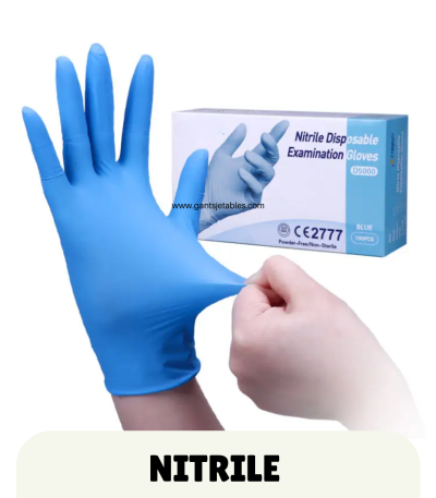 Gants Nitrile Bleu non poudrés