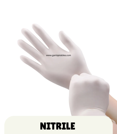 Gants Nitrile Blanc Sans Poudre