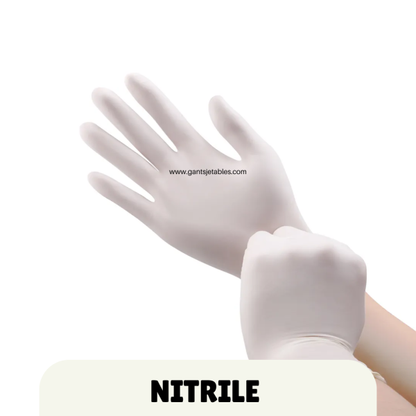 Gants Nitrile Blanc Sans Poudre